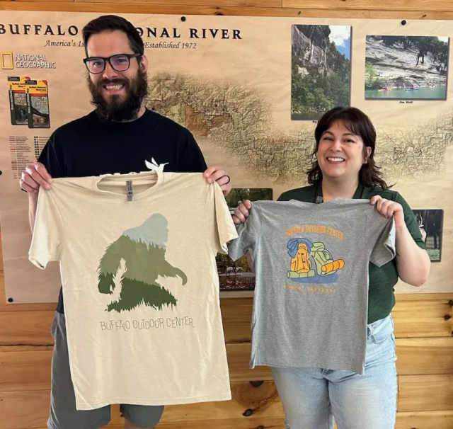 John from Splor with a client from Siloam Springs Heating and Air