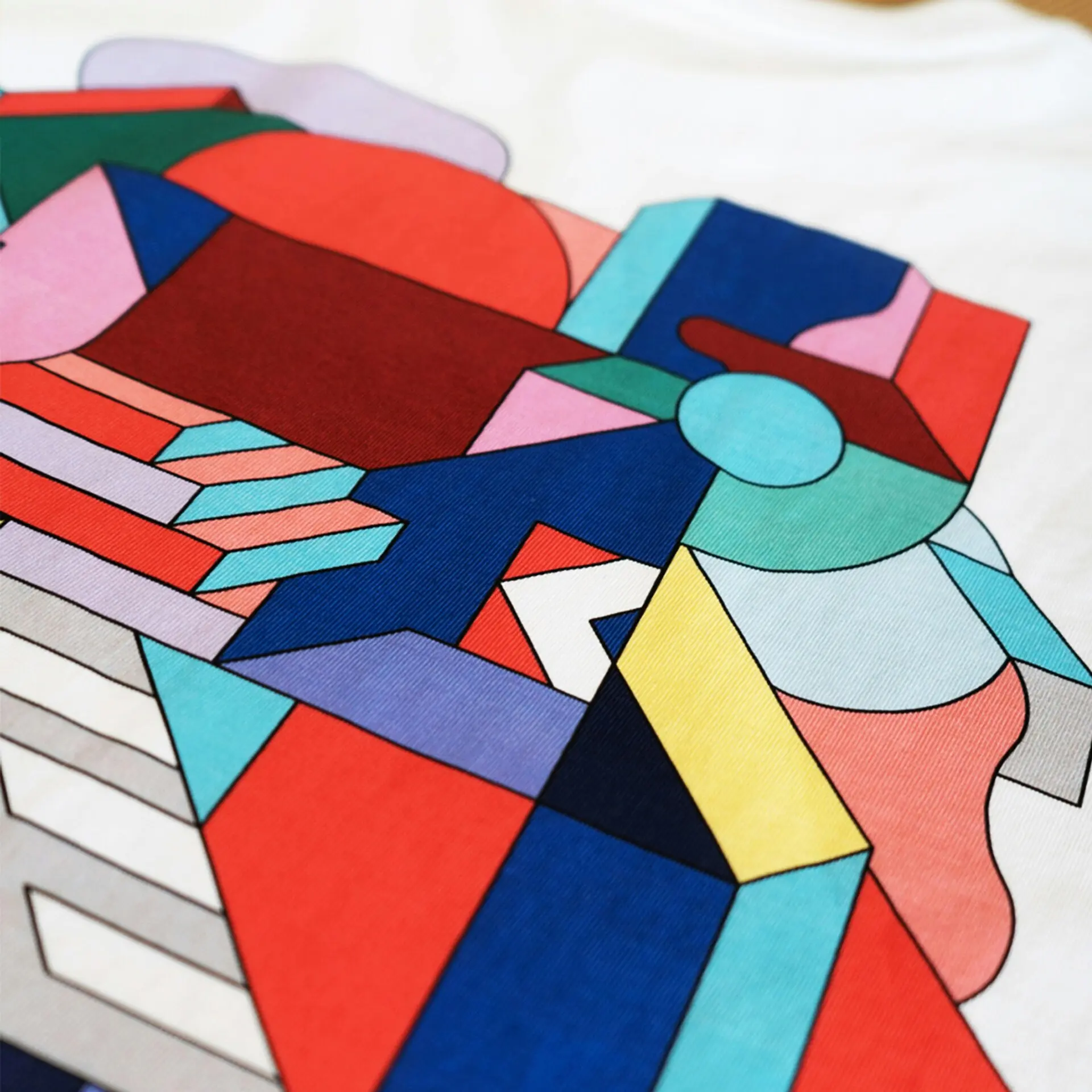 A soft, colorful shirt printed with direct to garment printing