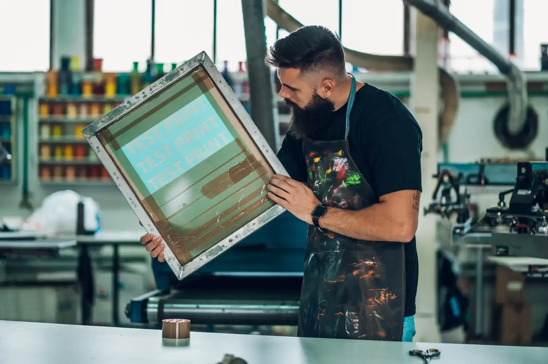 Prepping a screen for print